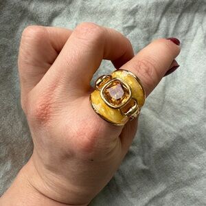 NWT 90s Camille Lucie Mother of Pearl Citronella Swarovski Gem Sterling Silver